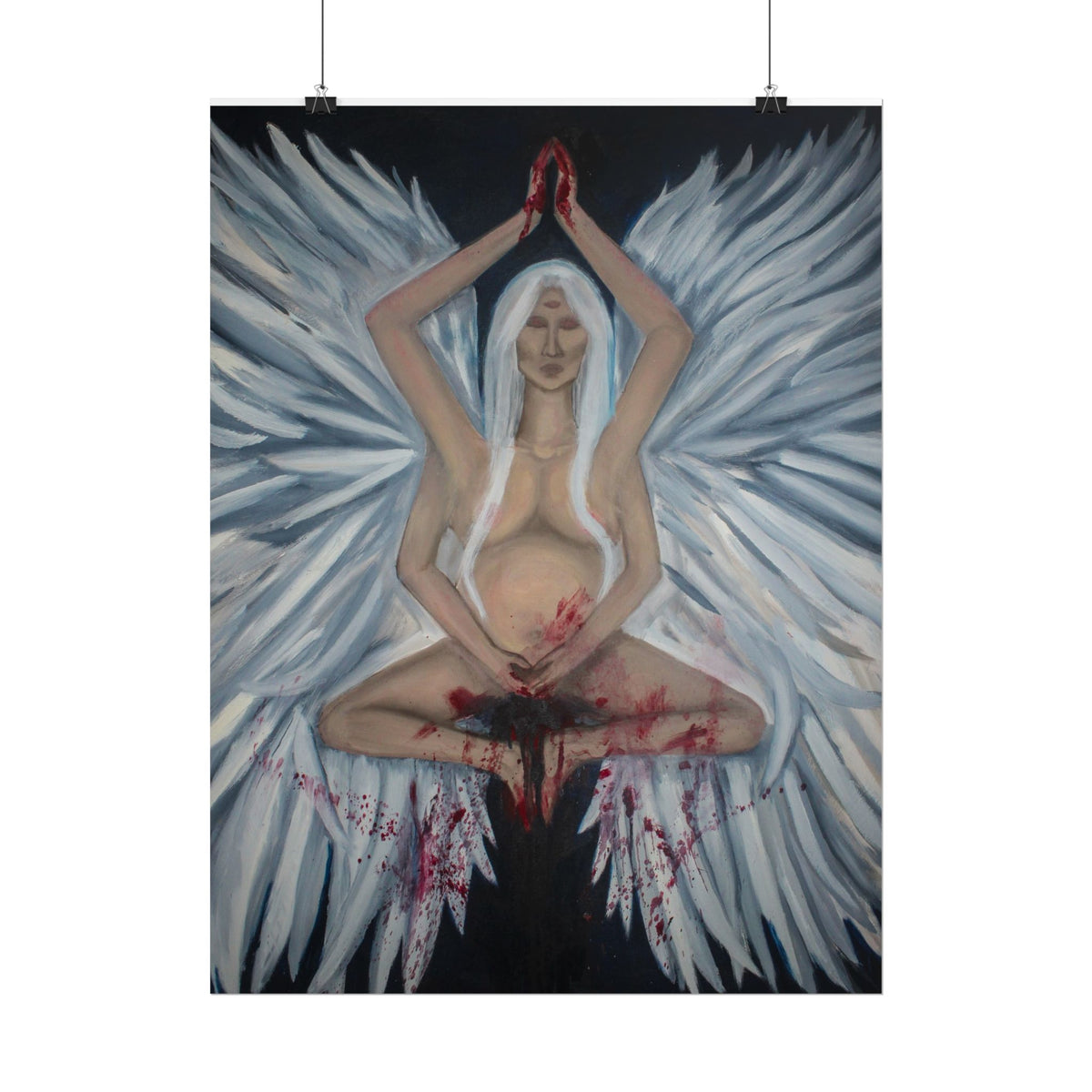 Angel of Blood Poster — Dark Surrealist Rolled Art Print