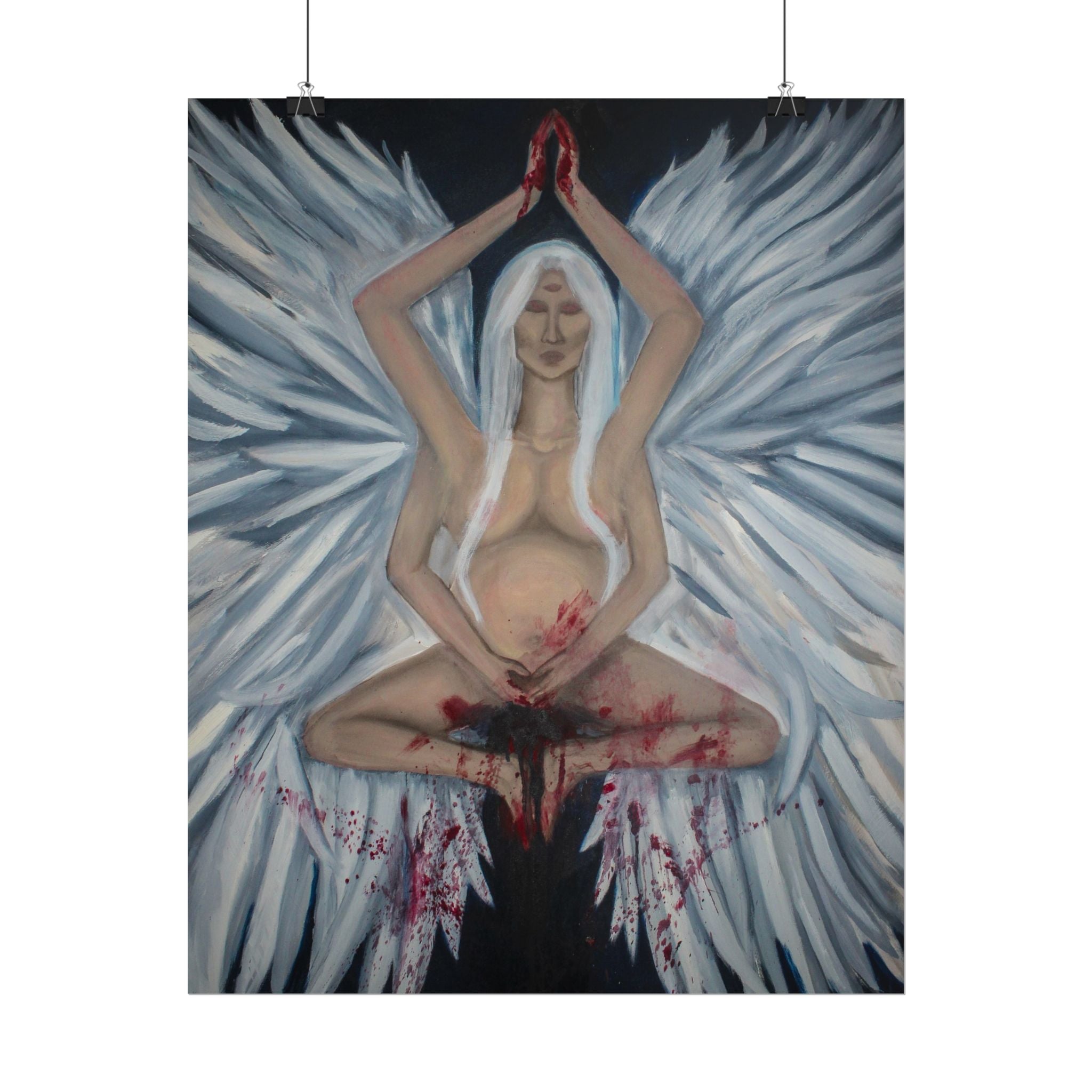 Angel of Blood Poster — Dark Surrealist Rolled Art Print