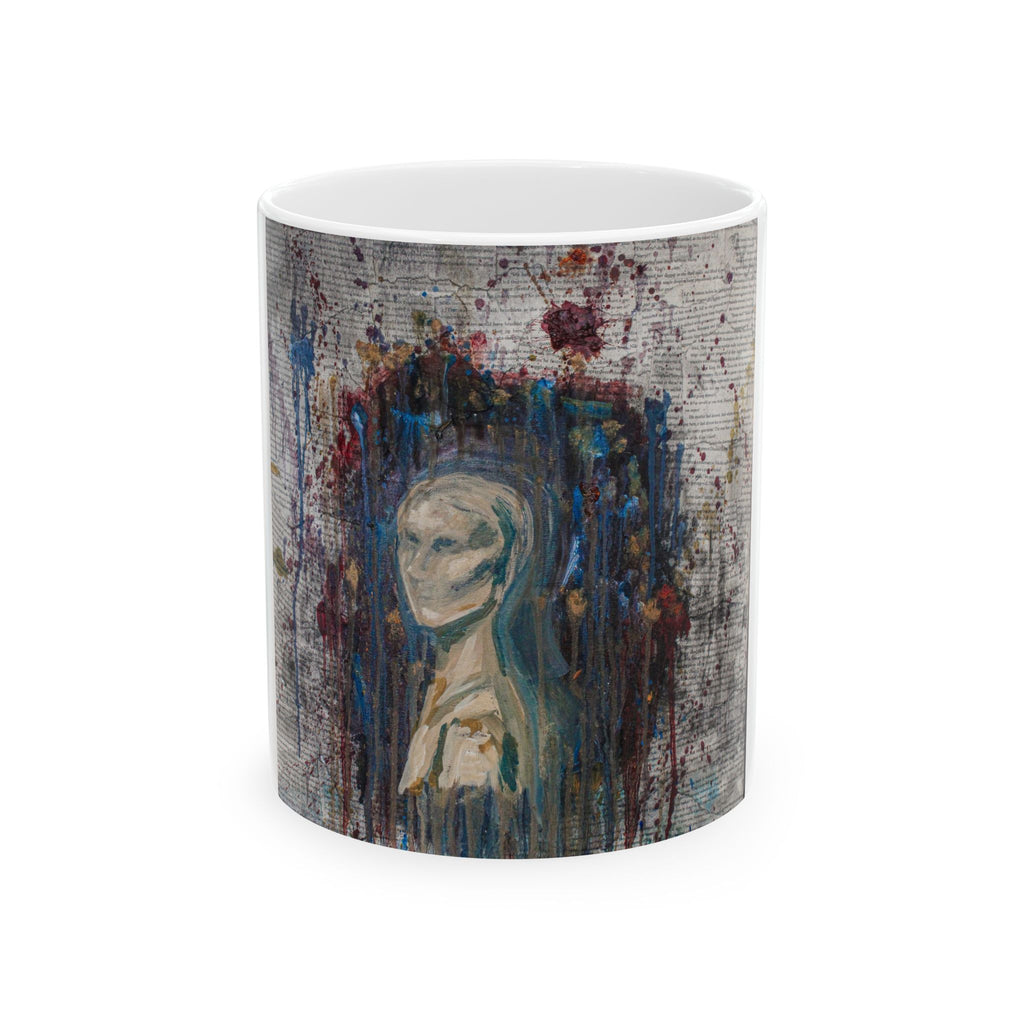 Abstract Ceramic Mug — Dripping Paint Art Coffee Cup (11oz & 15oz)