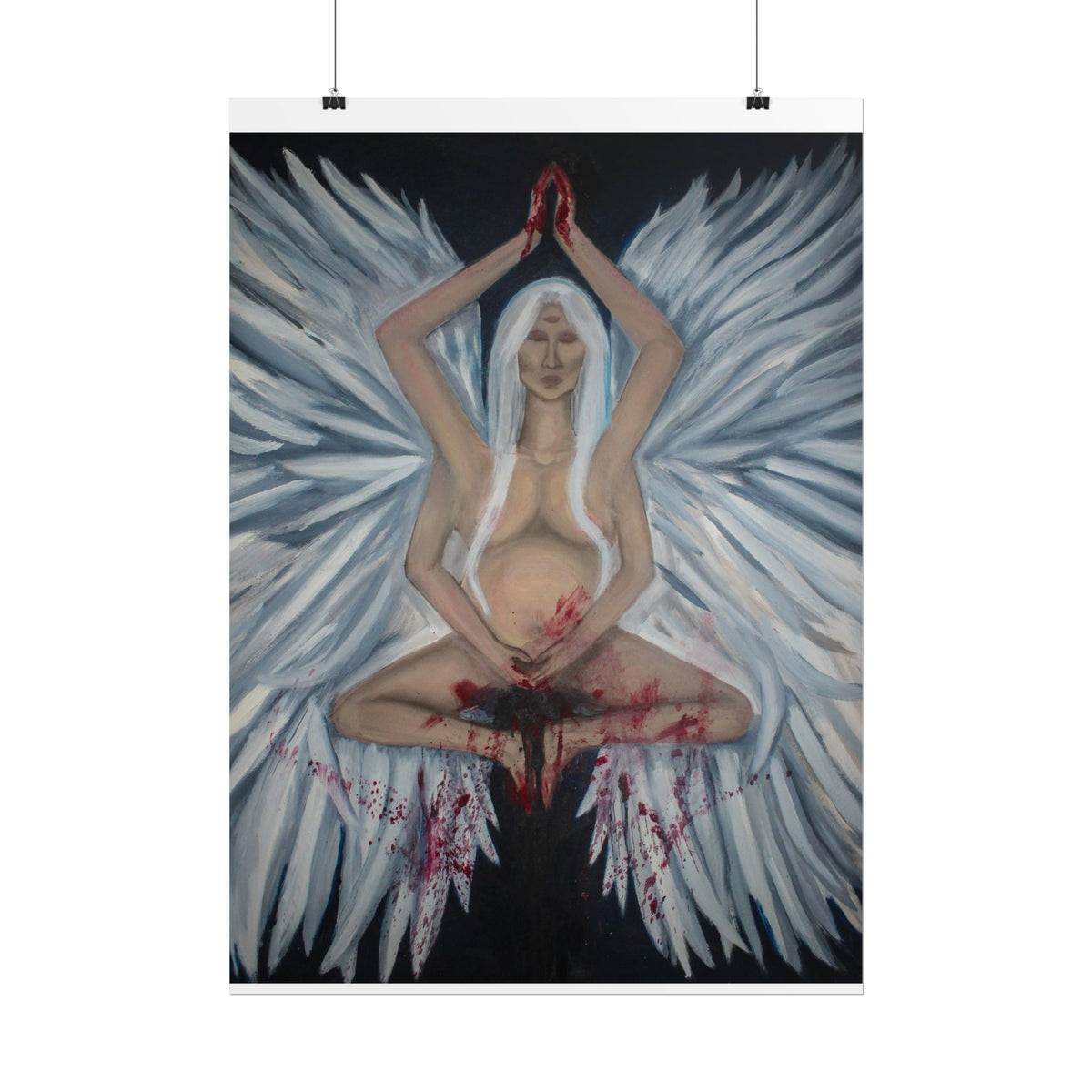 Angel of Blood Poster — Dark Surrealist Rolled Art Print
