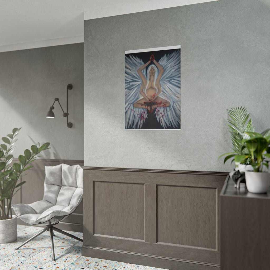 Angel of Blood Poster — Dark Surrealist Rolled Art Print