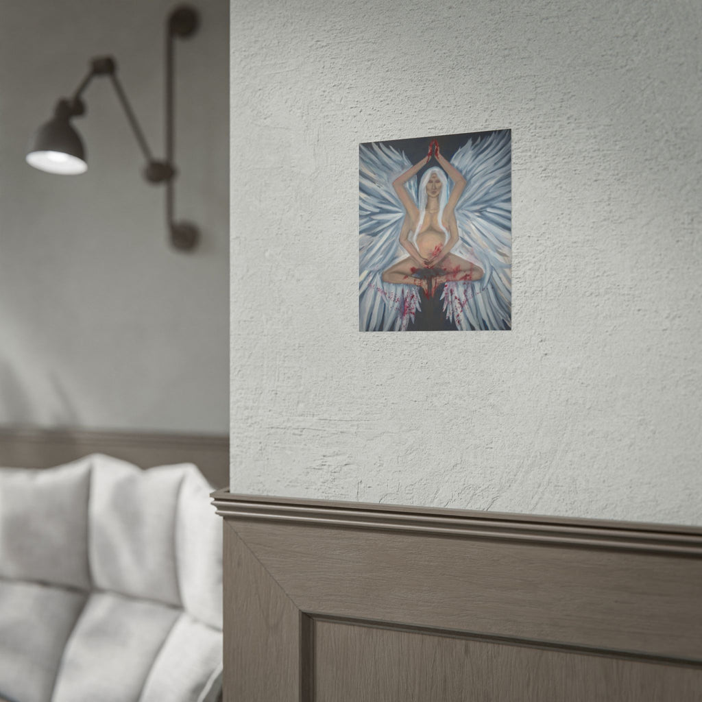 Angel of Blood Poster — Dark Surrealist Rolled Art Print