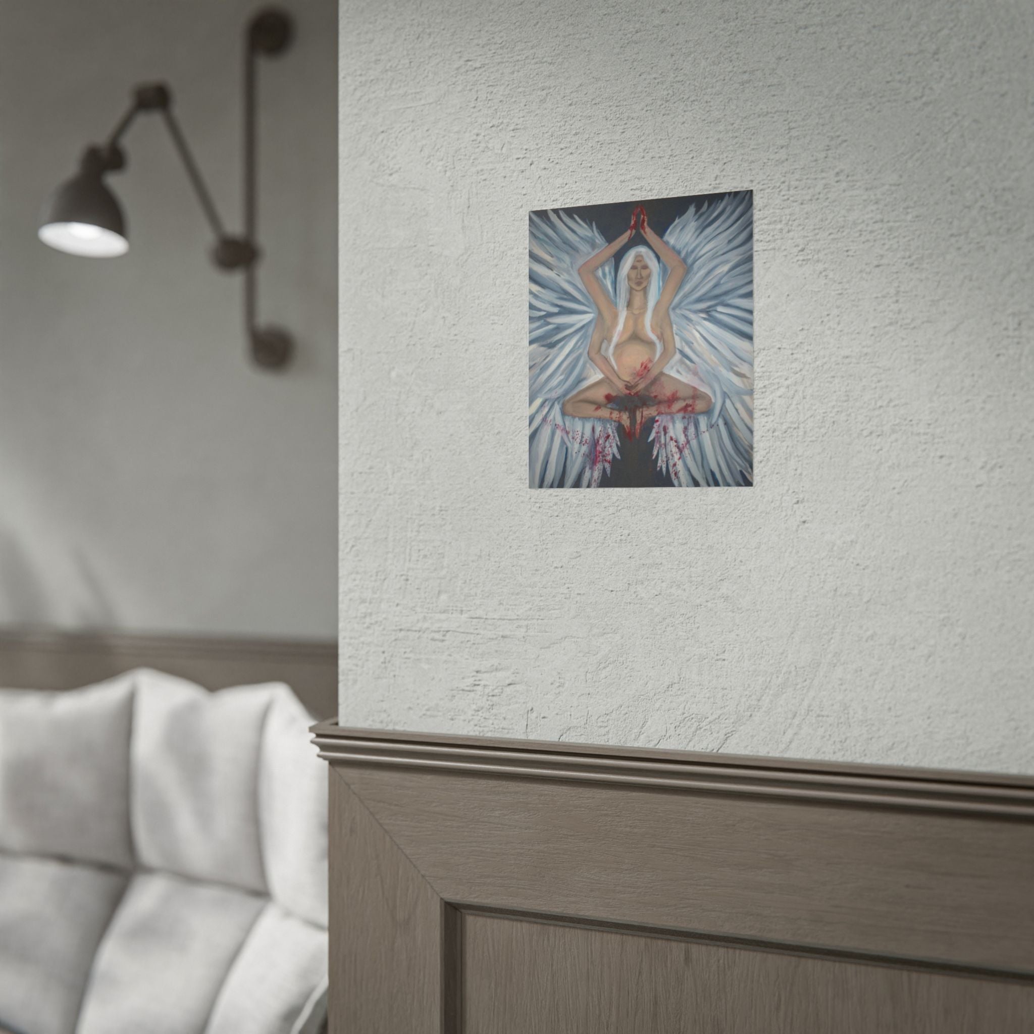 Angel of Blood Poster — Dark Surrealist Rolled Art Print