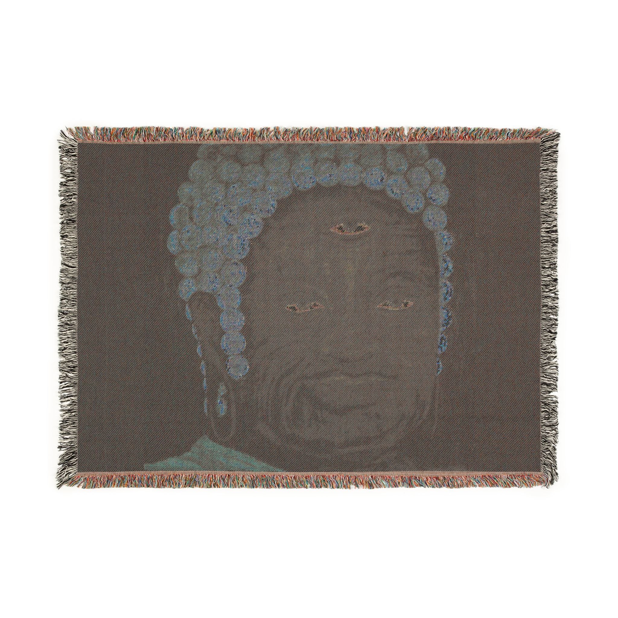 Buddha Triple-Eye Woven Blanket — Mystical Meditation Throw
