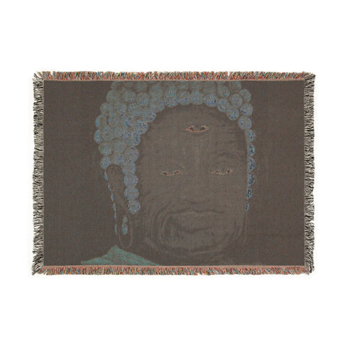 Buddha Triple-Eye Woven Blanket — Mystical Meditation Throw