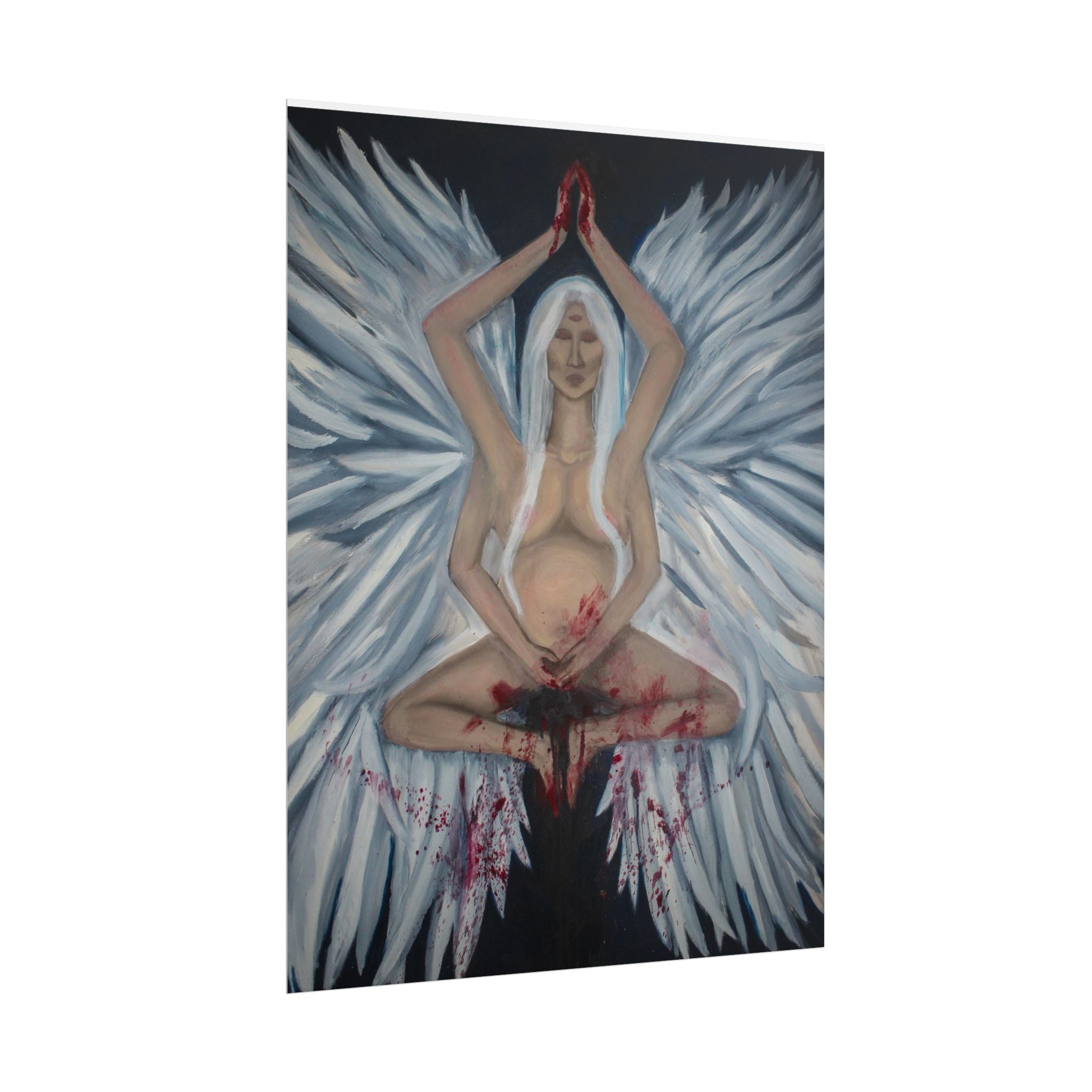 Angel of Blood Poster — Dark Surrealist Rolled Art Print