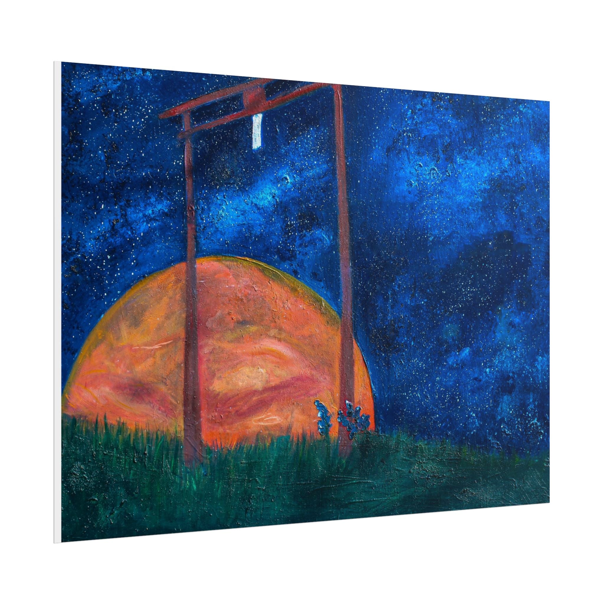 Shinto Shrine Starry Night Art Print