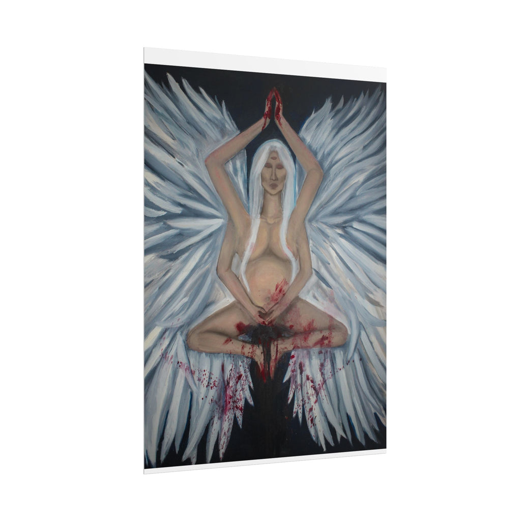 Angel of Blood Poster — Dark Surrealist Rolled Art Print