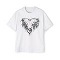 Gothic Heart Graphic Tee — Men’s Oversized Black Metal Heart T-Shirt