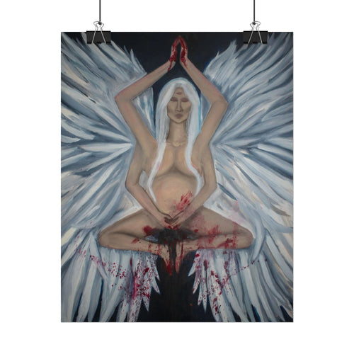 Angel of Blood Poster — Dark Surrealist Rolled Art Print