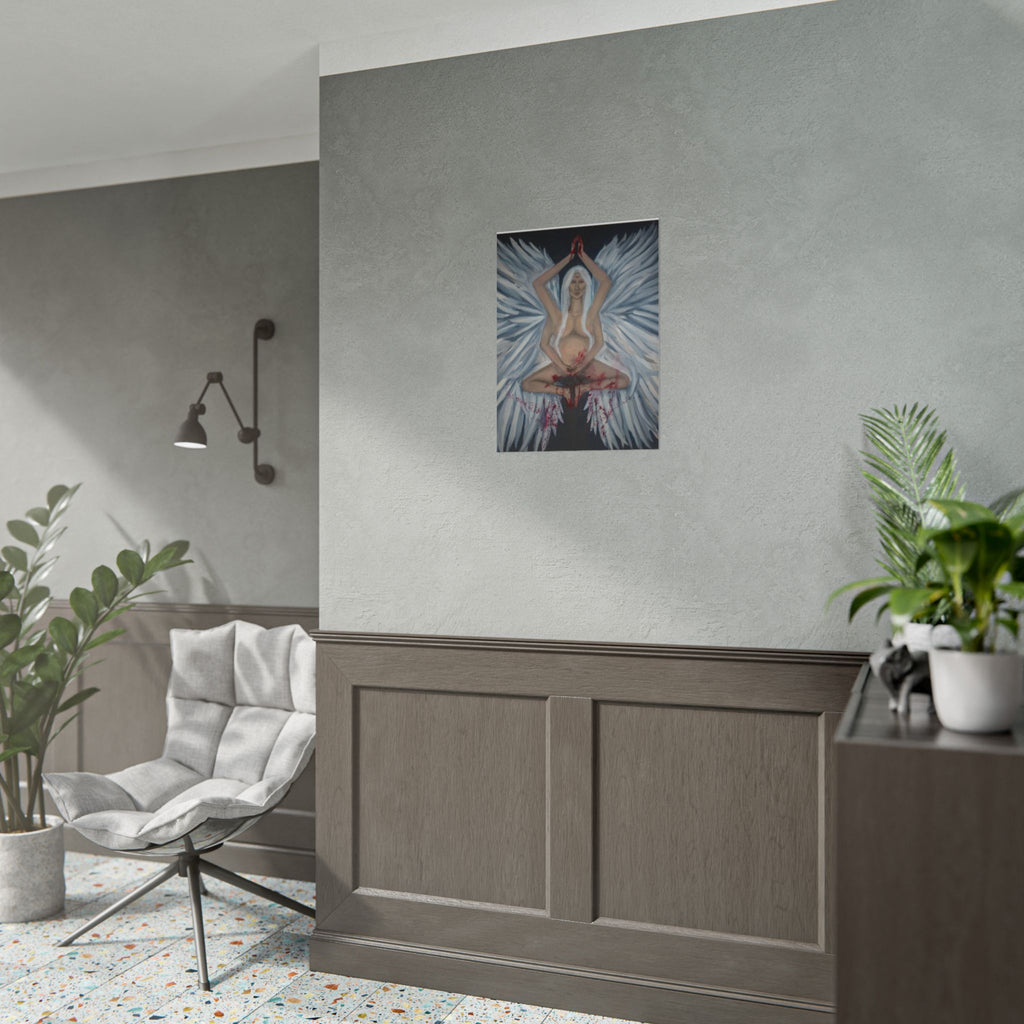 Angel of Blood Poster — Dark Surrealist Rolled Art Print