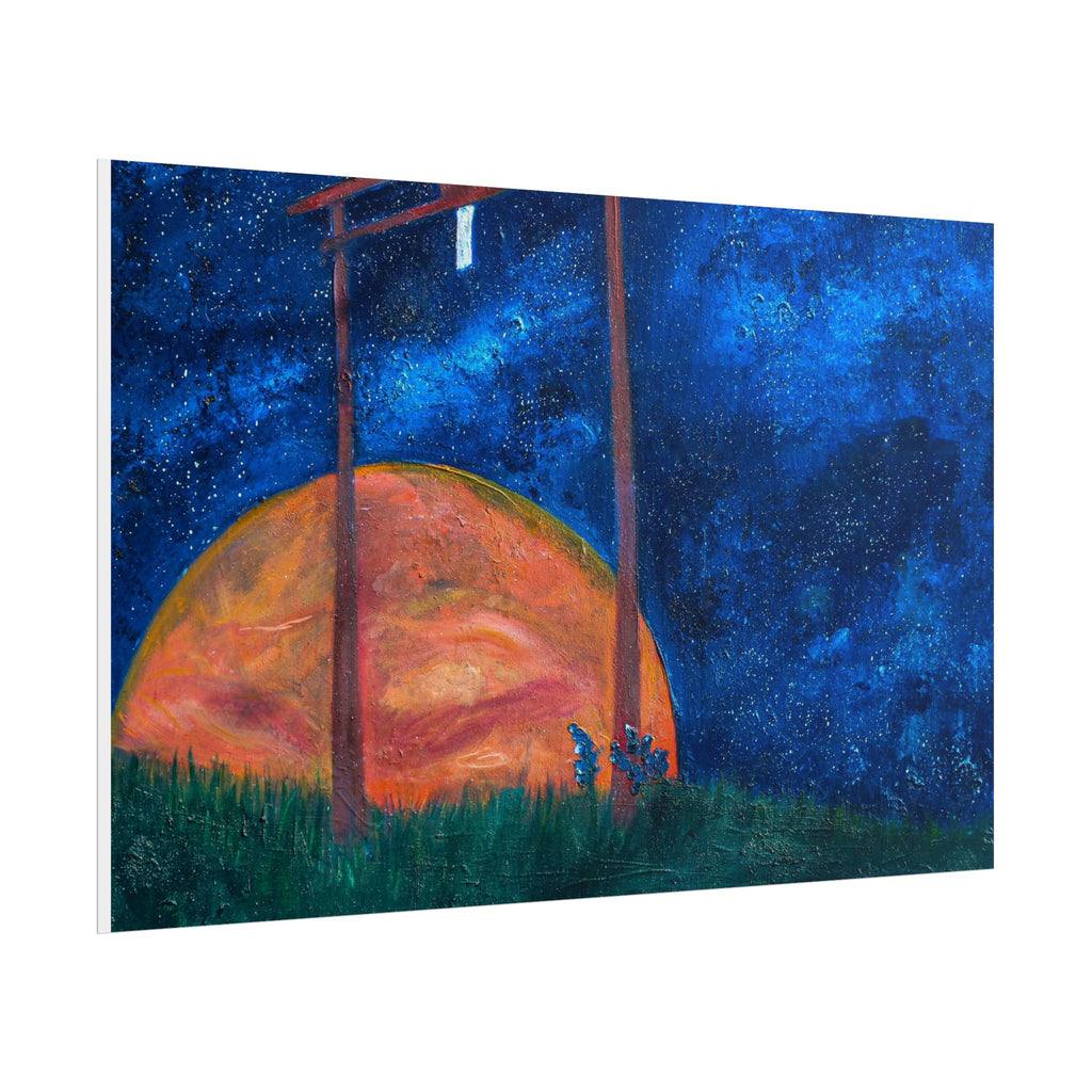 Shinto Shrine Starry Night Art Print