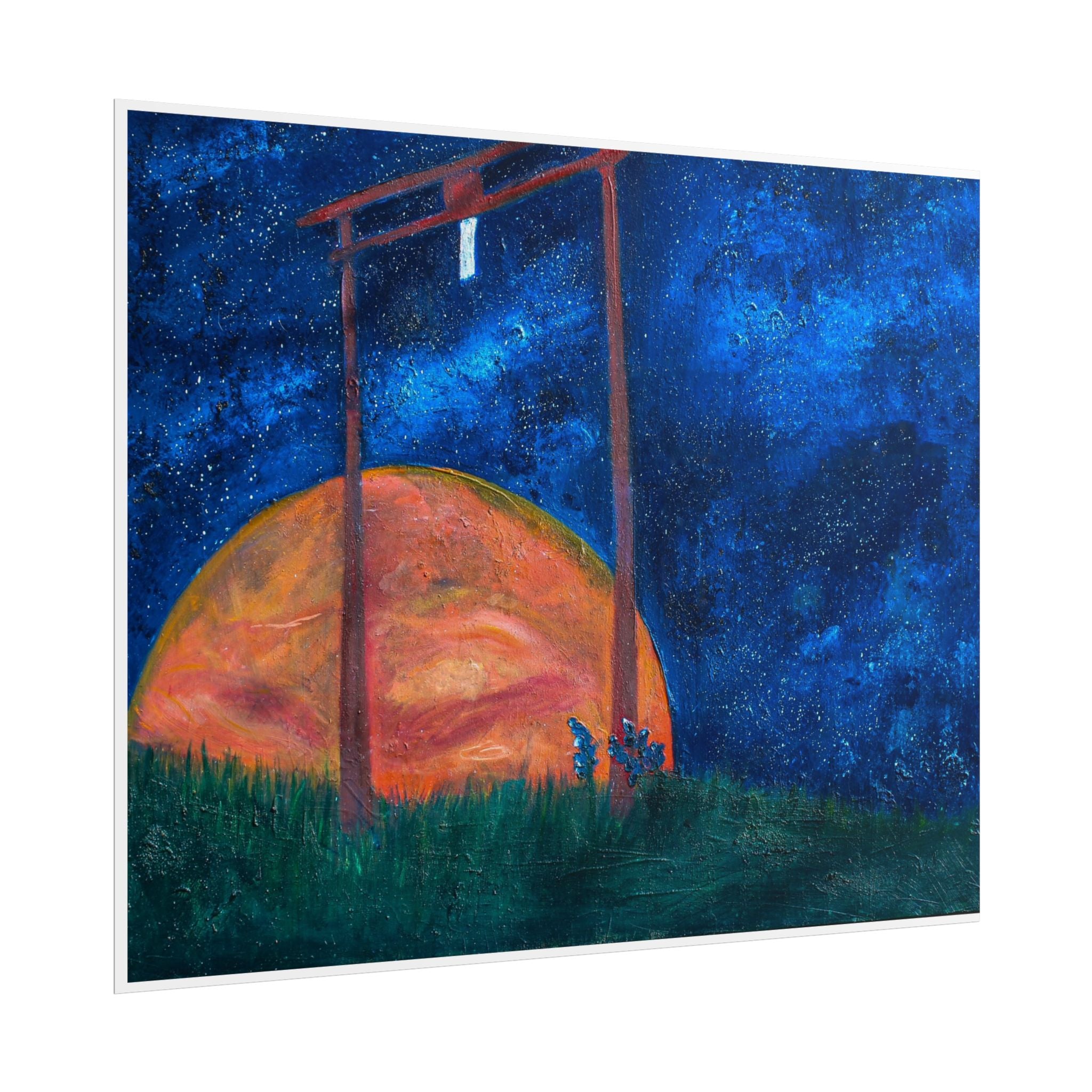 Shinto Shrine Starry Night Art Print