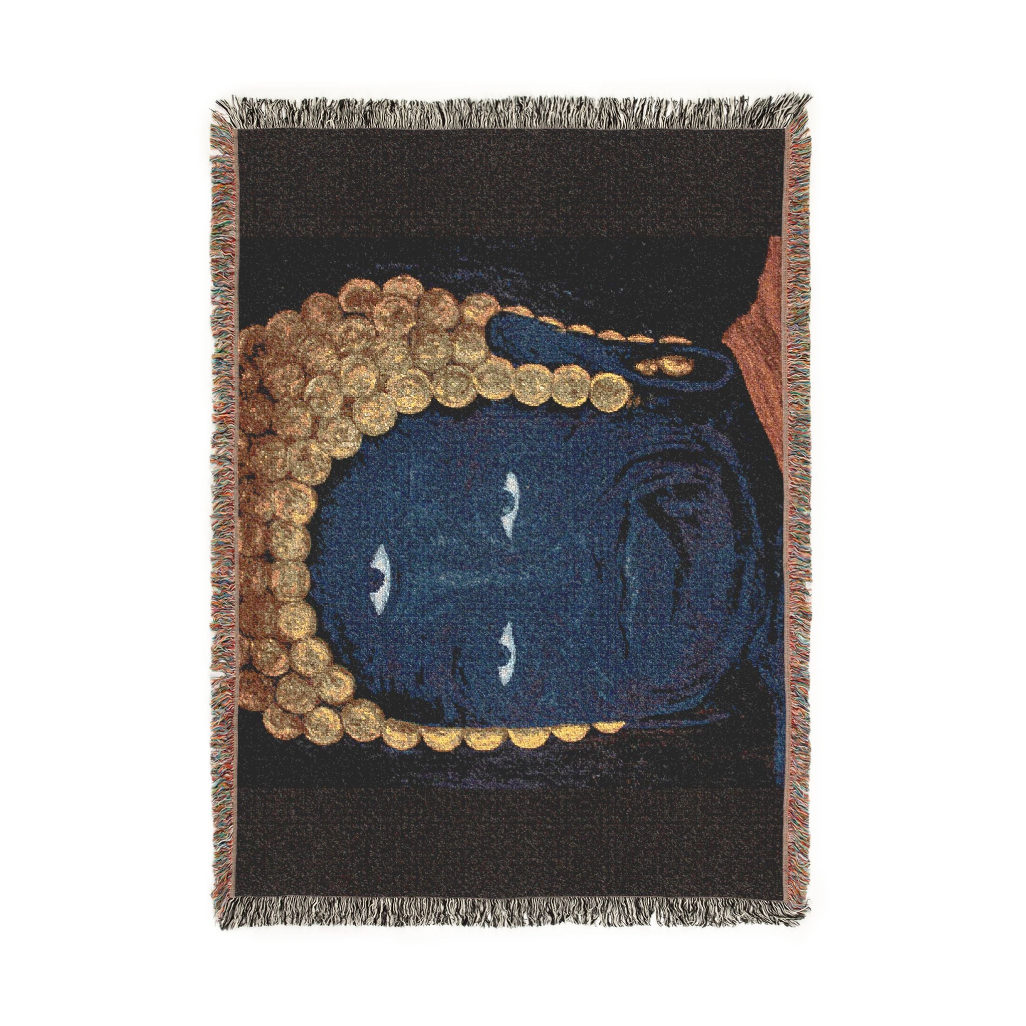 Buddha Triple-Eye Woven Blanket — Mystical Meditation Throw