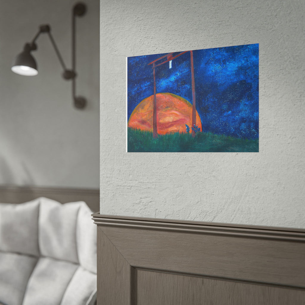 Shinto Shrine Starry Night Art Print
