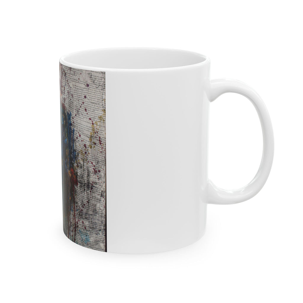 Abstract Ceramic Mug — Dripping Paint Art Coffee Cup (11oz & 15oz)