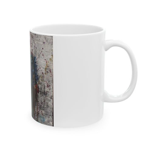 Abstract Ceramic Mug — Dripping Paint Art Coffee Cup (11oz & 15oz)